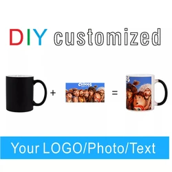 DIY Magic Mug Hot Water Change Color Ceramic Cup Customize Print Photo LOGO TEXT Picture Creative Gift Friend Birthday Present