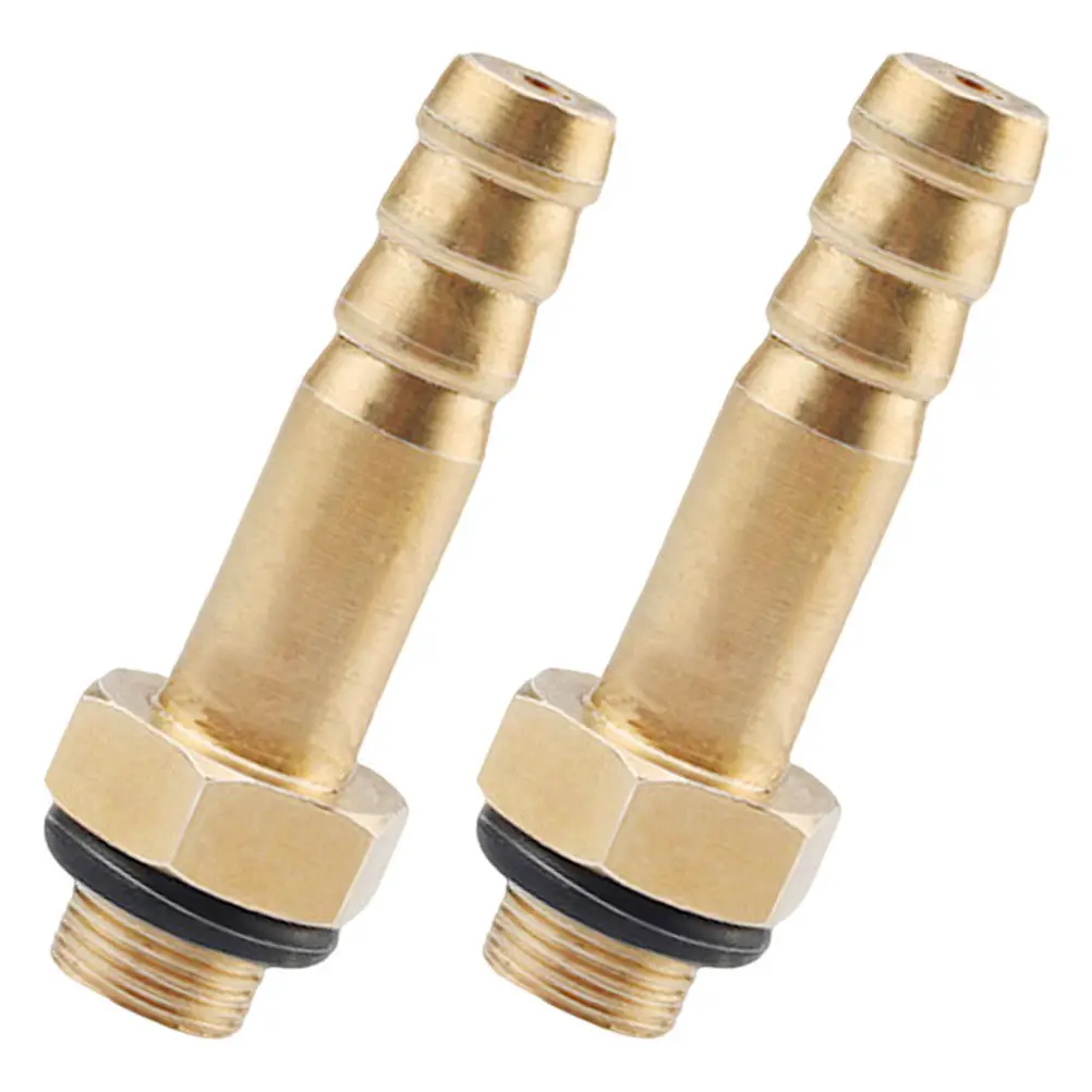 2Pcs Brass Barb Tee Fitting Gas Pipe Adapter 4.9cm for 8-10Mm Stove Hose Rv Propane Tank Grill Natural Gas Quick Connect