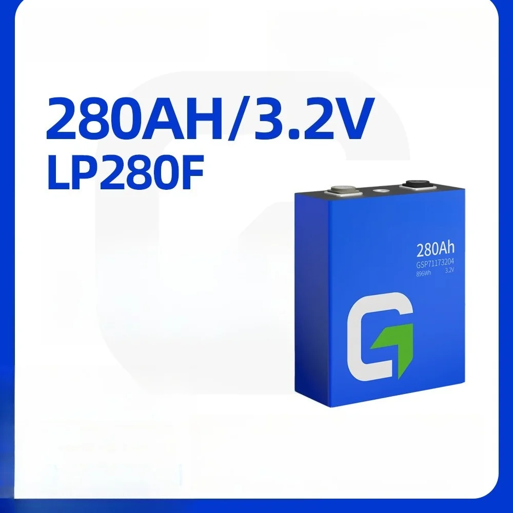 3.2V 280Ah LiFePO4 Battery Cell Large Prismatic Lithium Iron Battery for Energy Storage RV Solar System Backup Power High Safety