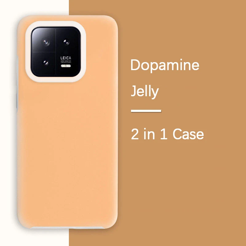 

Luxury 2 in 1 Jelly Phone Case for Xiaomi 13 13T Pro Lite 13Pro 13Lite 5G Soft Silicone High Qualtiy Original Back Cover Housing
