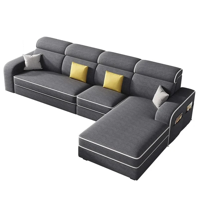 

Nordic fabric sofa living room in 2023, the new detachable and washable latex-sized technology cloth is simple and modern.