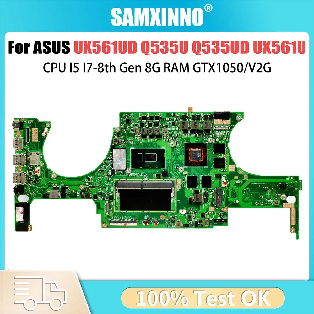 

UX561UD Notebook Mainboard For ASUS ZenBook Q535U Q535UD UX561U Laptop Motherboard CPU I5 I7-8th Gen 8G RAM GTX1050/V2G