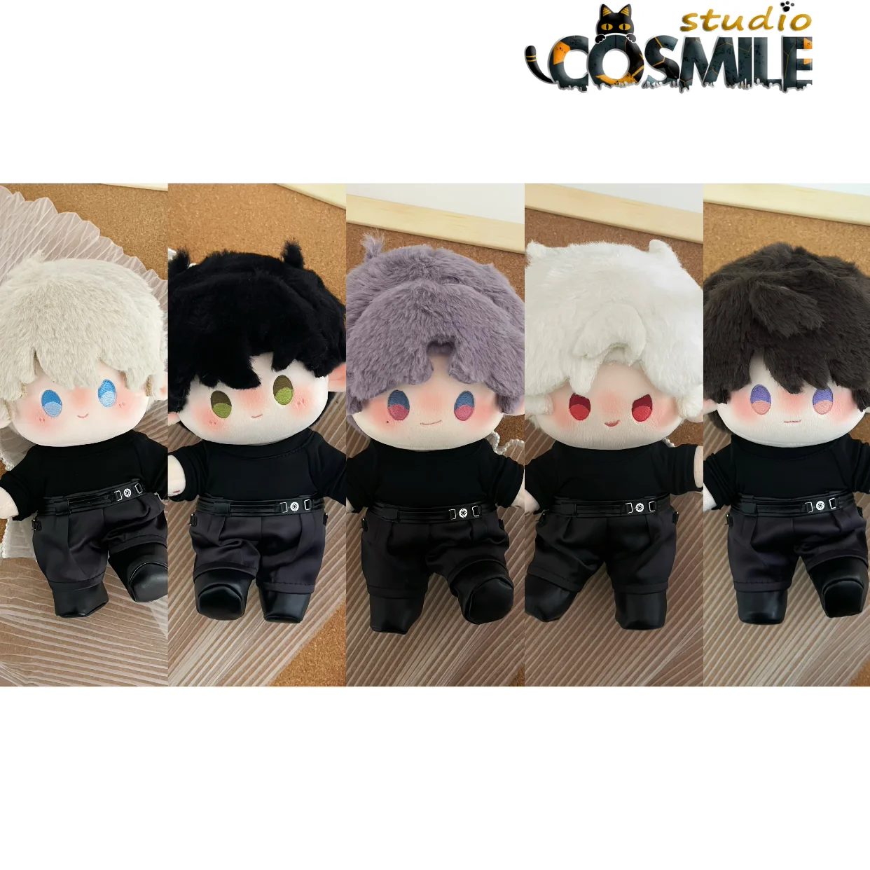

Love and Deepspace Rafayel Zayne Xavier Sylus Caleb Black Uniform Costume Plush 20cm Dolls Doll Accessories Doll's Clothes BB