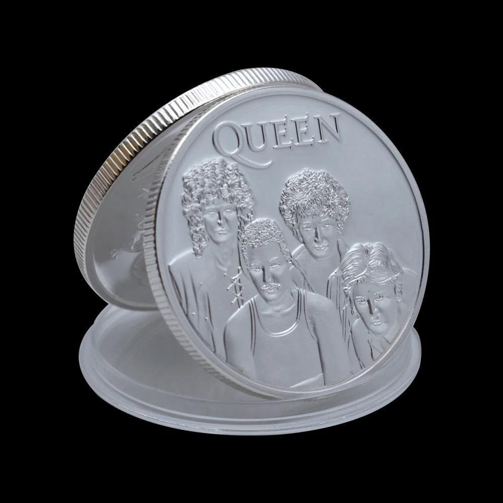 Queen Sliver Coin Popular World Band Commemorative Coin Freddie Mercury Challenge Coins Collectibles Home Decor Festival Gift