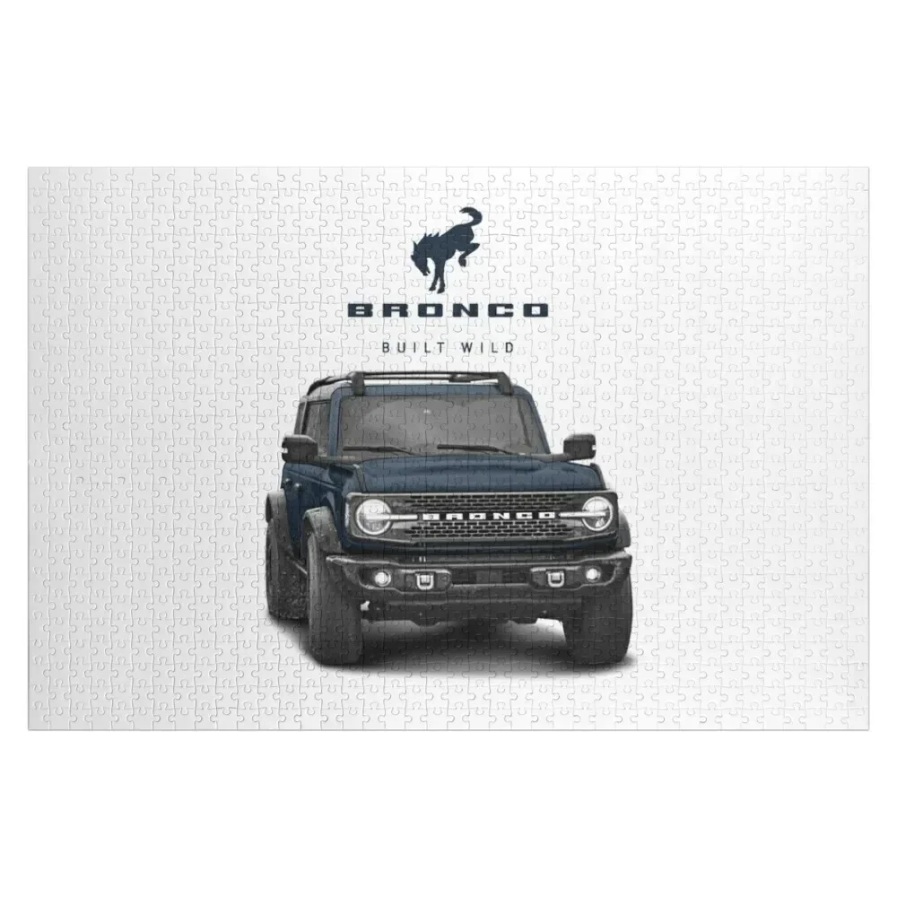 Bronco and Logo - Antimatter Blue Jigsaw Puzzle Customizable Child Gift Custom With Photo Personalized Kids Gifts Puzzle