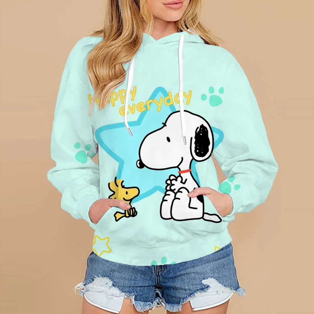 New 2024 hoodies Cartoon Snoopy Hoodie Women's Loose Casual Versatile Cartoon Top Hoodie Coat Simple Fashion Cute Women's Hoodie