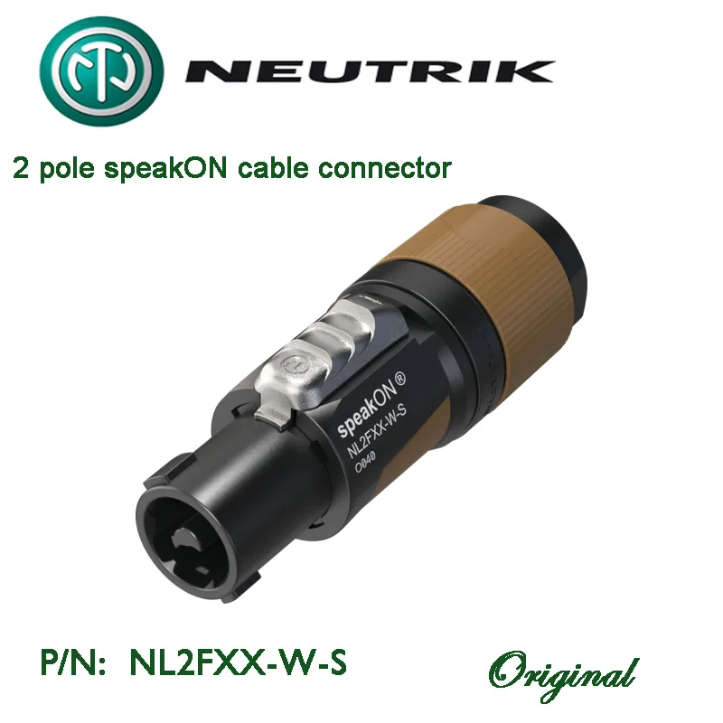 Swiss made Neutrik Original Speakcon NL2FXX-W-S 2 pole speakON cable connector screw terminal assembly cable diameters 6 to 12MM