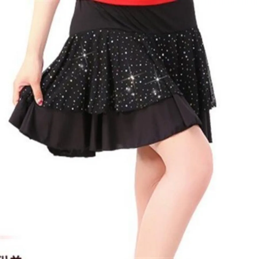 Square Dance Dress Short Skirt Summer New Dancing Dress Latin Dance Miniskirt Skirt Expansion Skirt Performance Row Dance Girl