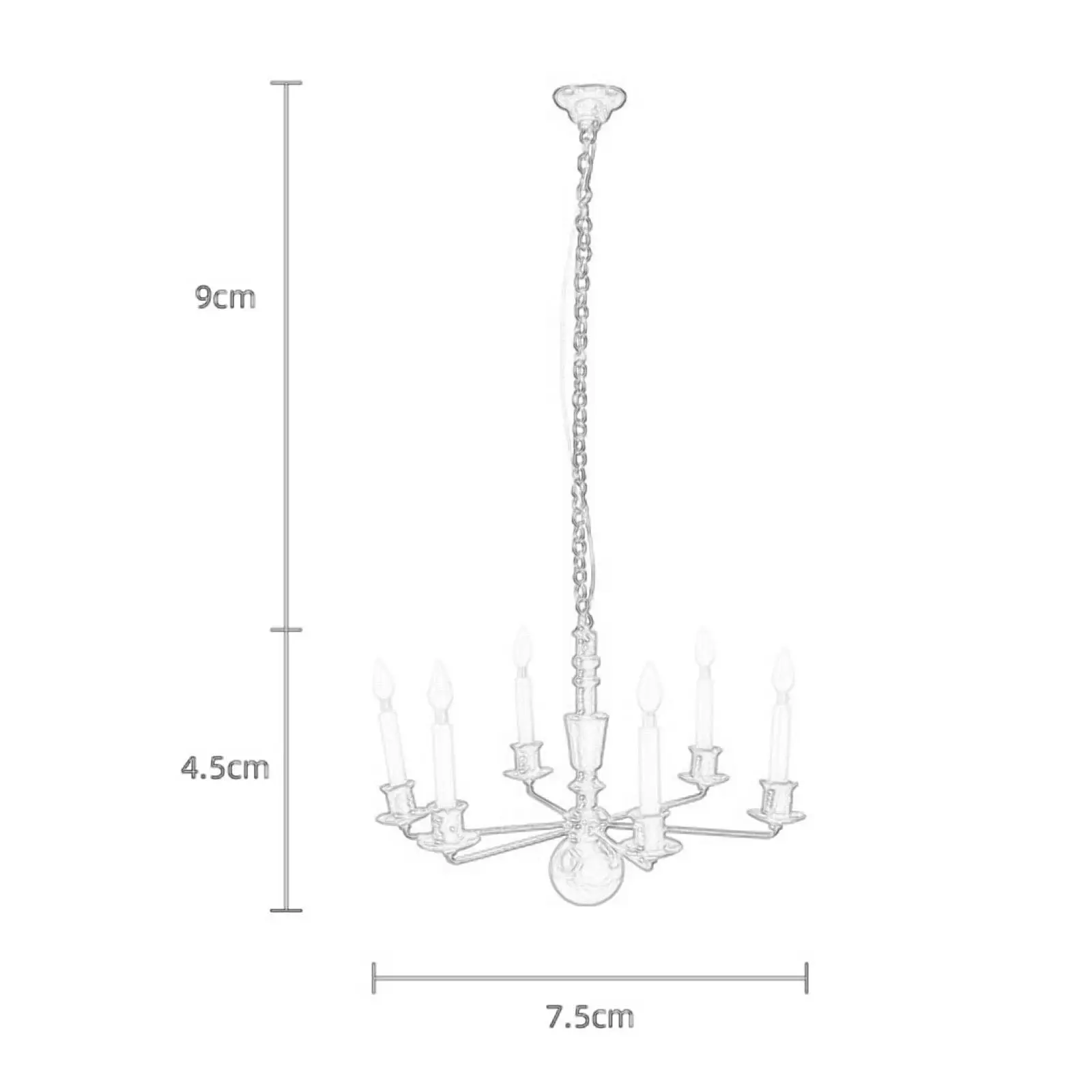 1:87 Miniaturowy model lampy sufitowej Miniaturowe oświetlenie do modelu architektury