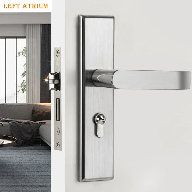 

Встроенный дверной замок из нержавеющей стали, противоугонные дверные замки, фурнитура, аксессуары, дверная ручка, бесшумный замок, металлические замки