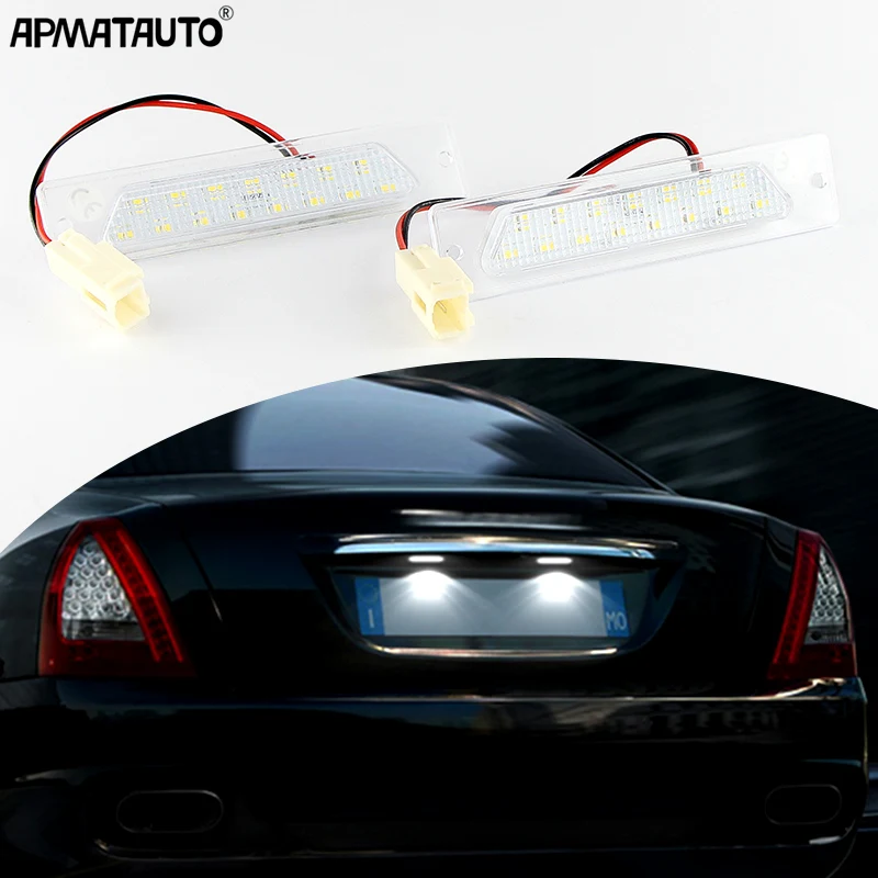 

12V LED Number Plate Lamp For Maserati Quattroporte 2003 2004 2005 2006 2007 08 09 10 11 2012 White License Plate Light Assembly