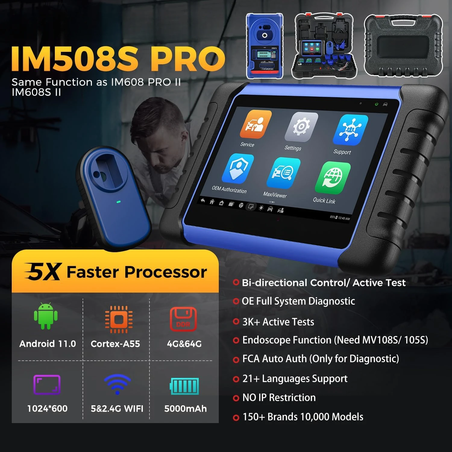 2024 Same as IM608 PRO II/ IM608S II, Enhanced of IM508S IM508 IM608, 2024 Bidirectional Diagnostic Scan Tool, Smart