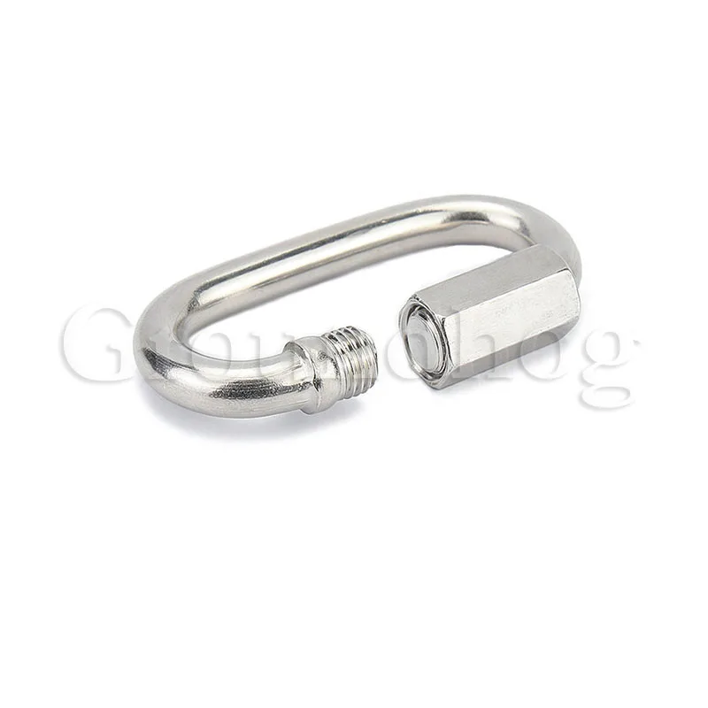 Ovaler Karabiner haken aus Edelstahl 304, Schnell kupplungen, Seil verbinder für Anhänger, Schaukel, Hängematten, Kabel, Camping – Detail 6