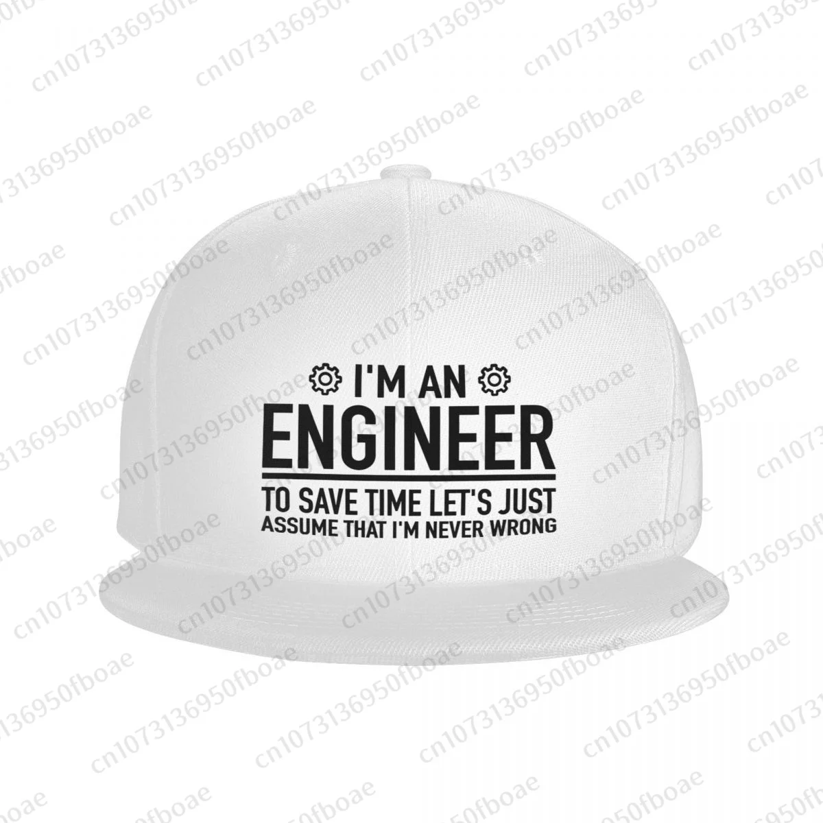 Бейсболки в стиле хип-хоп Я инженер и я никогда не ошибаюсь, модная уличная шапка, плоские шапки для мужчин и женщин для бега и взрослых