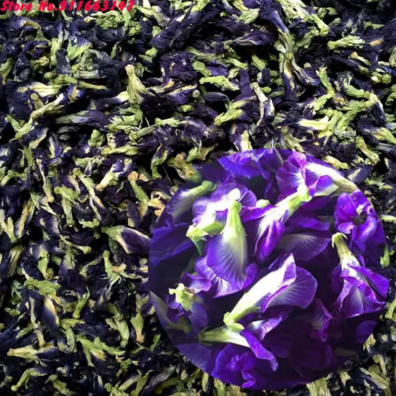 Top Natural Blue Butterfly Pea Dried Flower For Diy Candle Wedding Incense Making Butterfly Orchid Bud For Sachet Pillow Filling