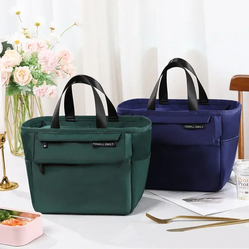 Insulated Bento Lunch Box Thermal Bag Large Capacity Food Zipper Storage Bags Container for Women Cooler Travel Picnic Handbags