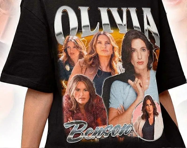 أوليفيا بنسون قانون النظام التلفزيوني خمر مستوحاة تي شيرت للنساء والرجال عادية كم قصير طاقم الرقبة آلة قابل للغسل
