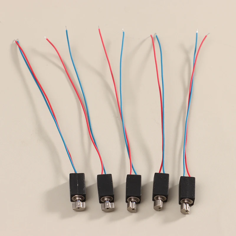 5Pcs Mini Micro 4mm*8mm Vibration Motor DC 3V-5V Hollow Cup Coreless Motor Small 0408 with Eccentric Wheel DIY Massager Toys