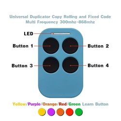 IP6 Waterproof 280-868MHz Multi Frequency Garage Door Remote Control Copy Duplicator 433MHz 868MHz Remote Control 433.92Mhz