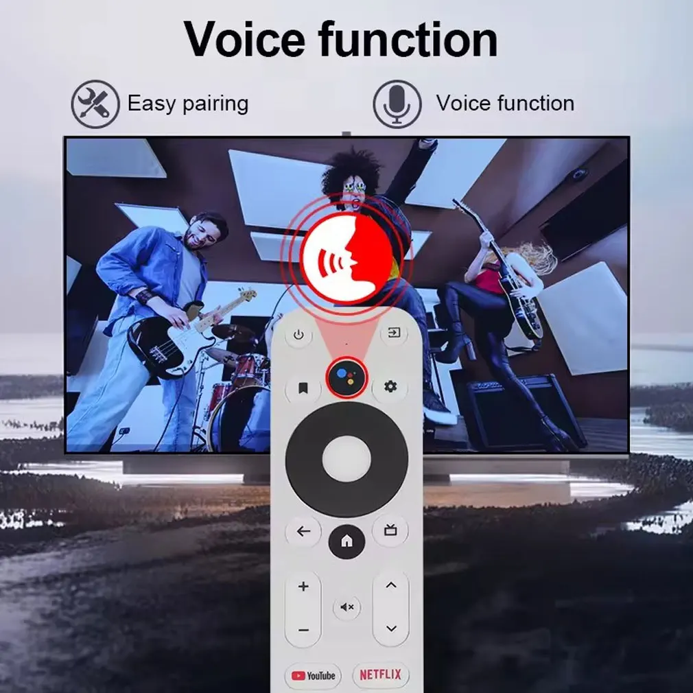 Remote Controller Replacement For MECOOL KM2 PLUS ONN Android 4K UHD TV Box Universal Bluetooth-compatible Voice Remote