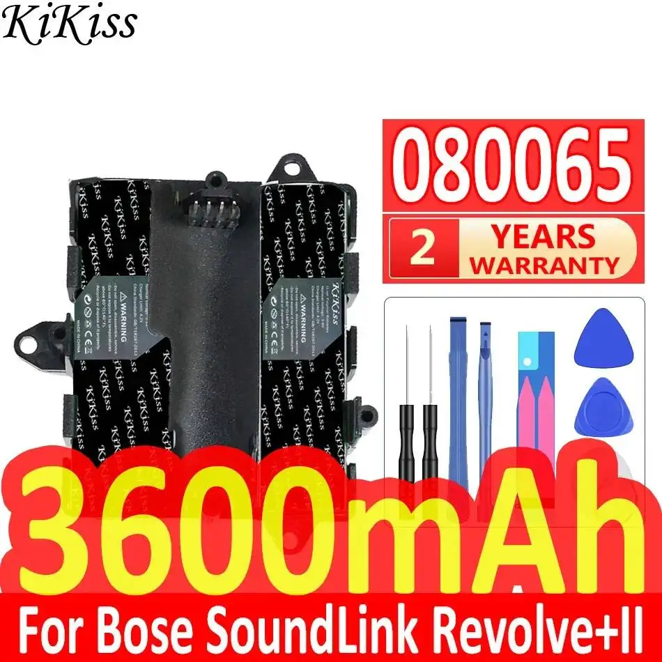 For Bose Soundlink Revolve+ II 2 080061 829049-0210 Durable Bluetooth Speaker Battery 080065 Stable 3600mAh