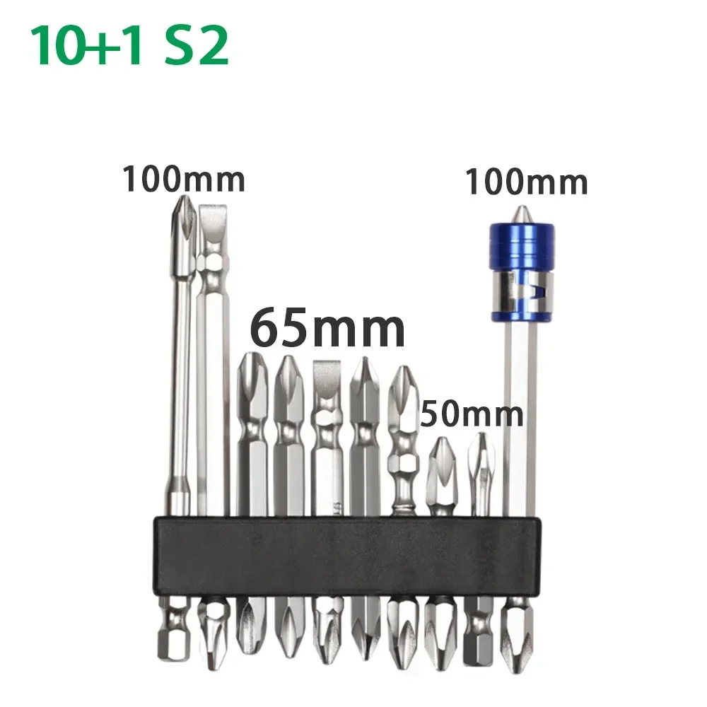 S2 High Hardness Magnetic Lengthening Electric Screwdriver Drill Bit Slotted Phillips Strong Magnetic Coil Wind Screwdriver Head