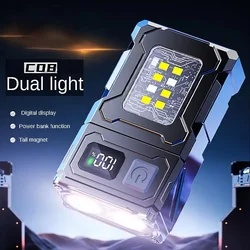 Mini Portable LED COB Flashlight Ajustable Rotatable Magnetic Torch USB Rechargable Outdoor Torch Camping Emergency Lantern
