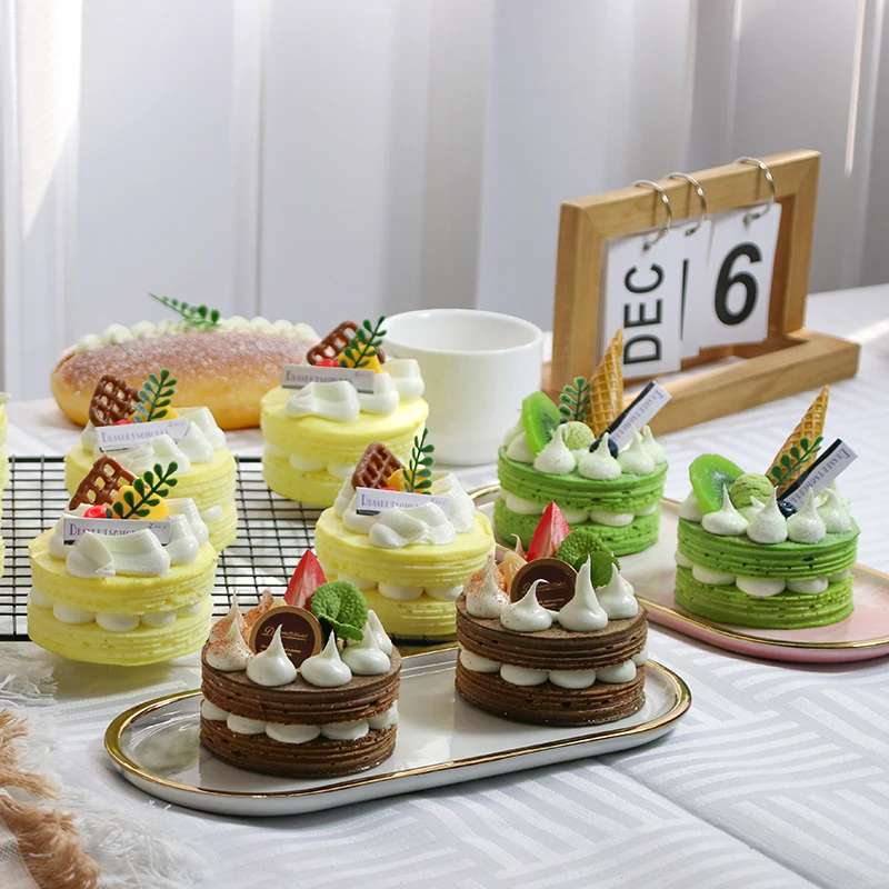 

1PCS New Simulation Naked Cake Double Soft Fragrance Decoration Home Decoration Photography Props Food Model