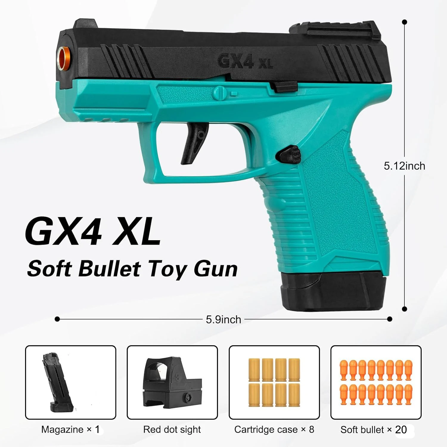 Continuous Firing Mini Gx4 Toy Gun Shell Throwing Macara Education Gun Model Soft Bullet Launcher BlowBack Airsoft Small Pistol