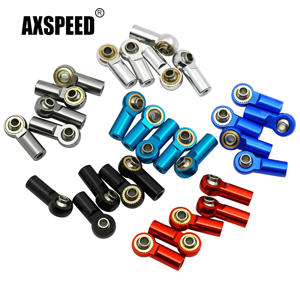 AXSPEED 5/10Pcs Aluminum M3 Clock-wise Thread Ball Head Tie Rod End Joint for Axial SCX10 Sakura D4 1/10 RC Car Upgrade Parts