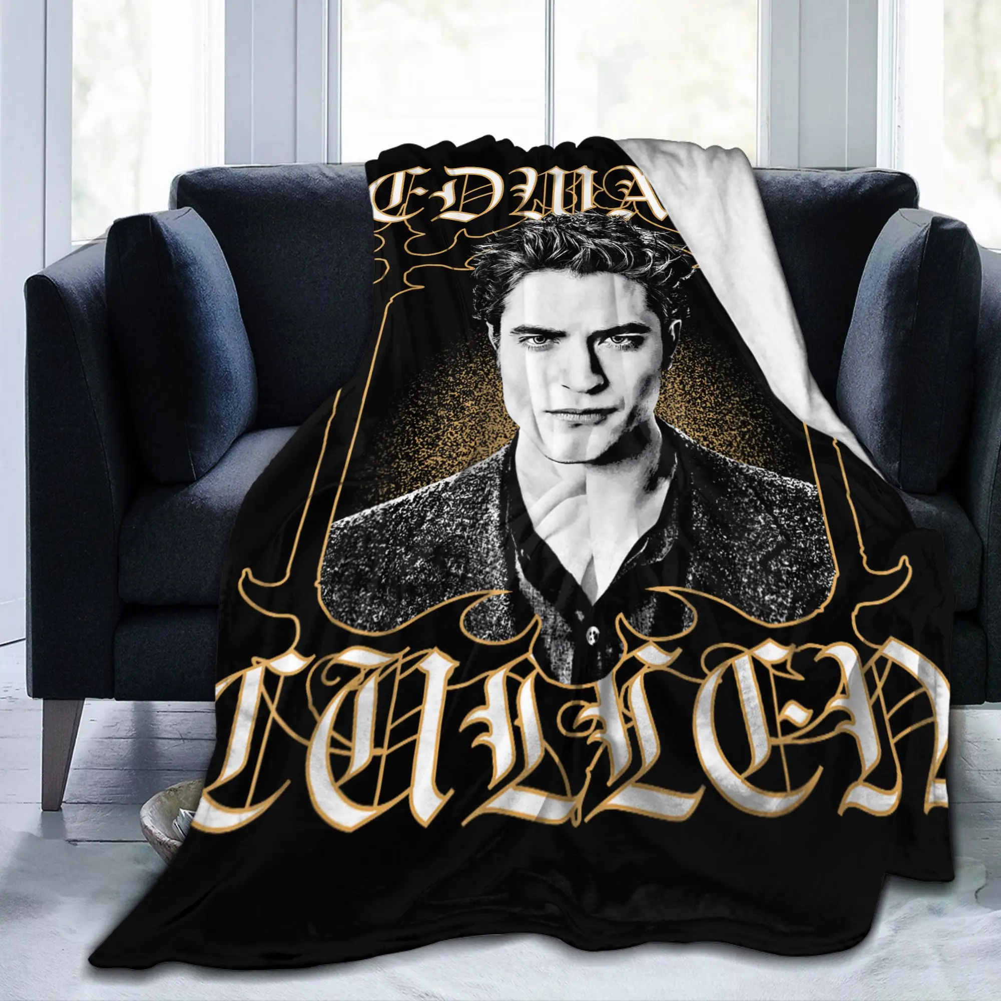 Twilights Vampire Edward Cullen Blanket Gothic Movie Flannel Soft Bedding Throw Blankets for Home Spring Autumn Travel