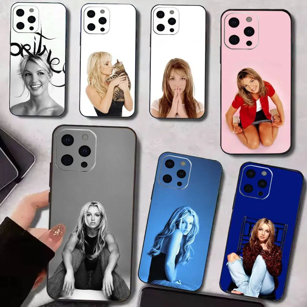 Singer B-Britney Spears Phone Case For iPhone 17, 16,15,14,13,12,11 Plus,Pro Max, Others Soft Black Cover