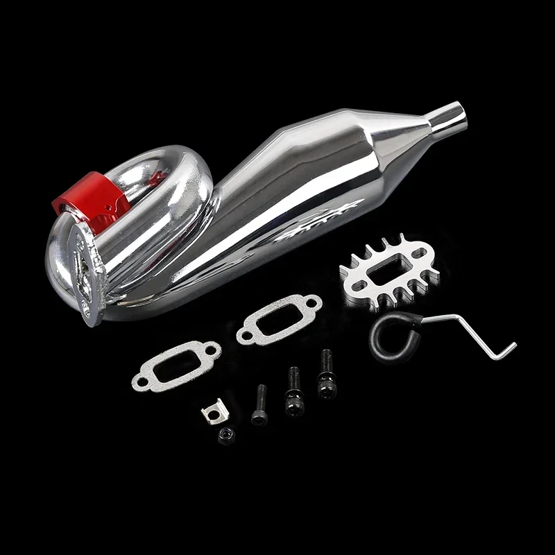 Uitlaatpijp en CNC Metalen Klem Fit voor 1/5 HPI ROVAN ROFUN KM GTB Racing BAJA 5B 5T 5SC Truck Onderdelen