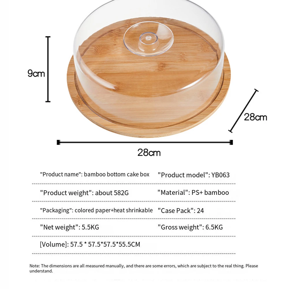 Classic Wooden Cake Stand with Dome Lid for Serving Cakes at Anniversary Parties Graduations and Family Reunions