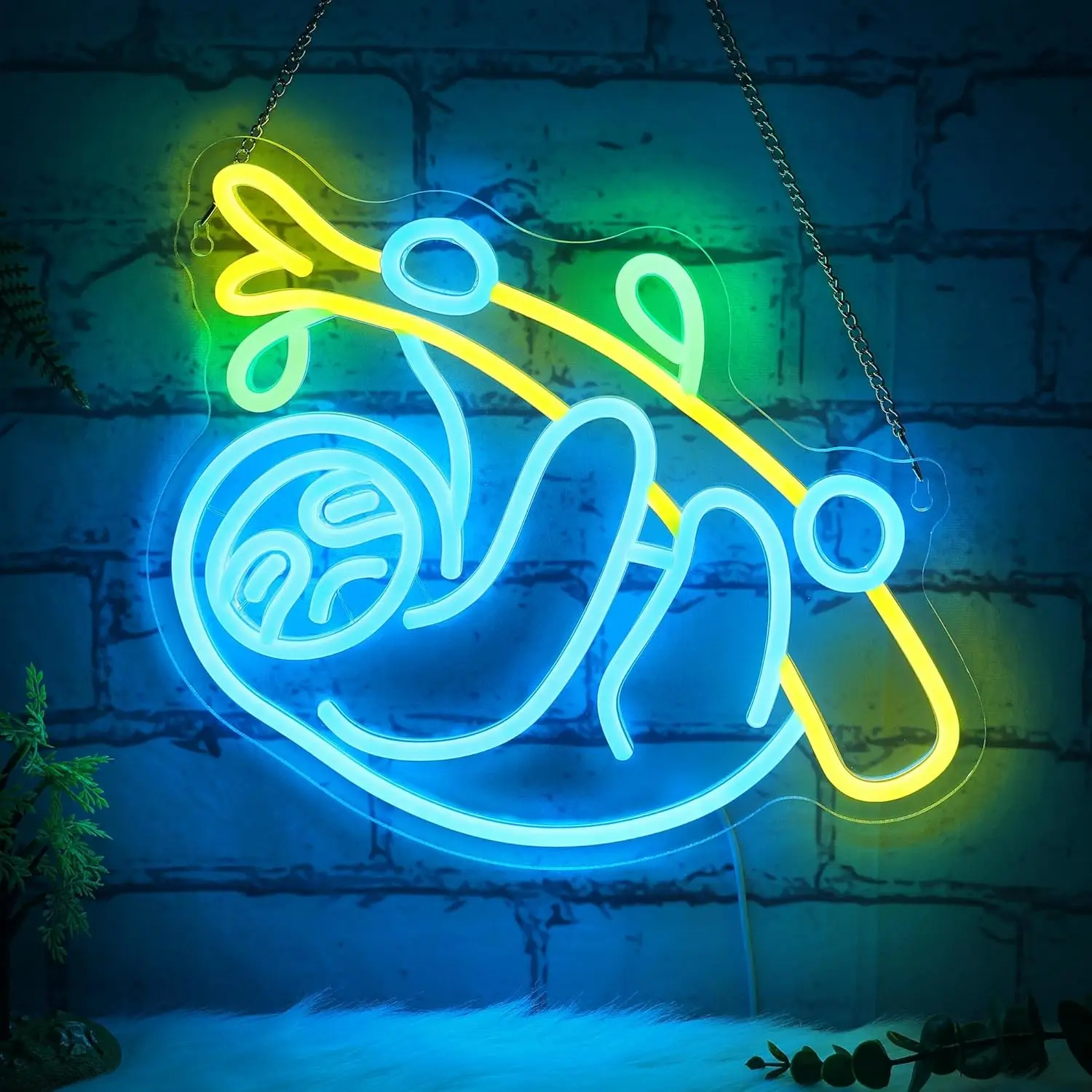 

Sloth LED Neon Lights Dimmable Night light for Bar Club Bedroom Hotel Zoo Wall Decoration Birthday Party Outdoor Neon Decor Gift