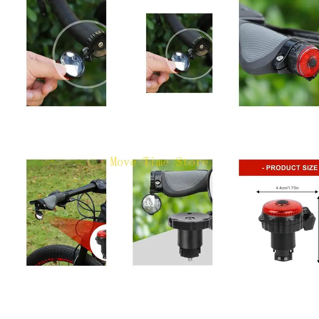 

92ME 1pair Foled Bike Mirrors Regulable 360 Degree Rearview Mirrors Universal Mirrors