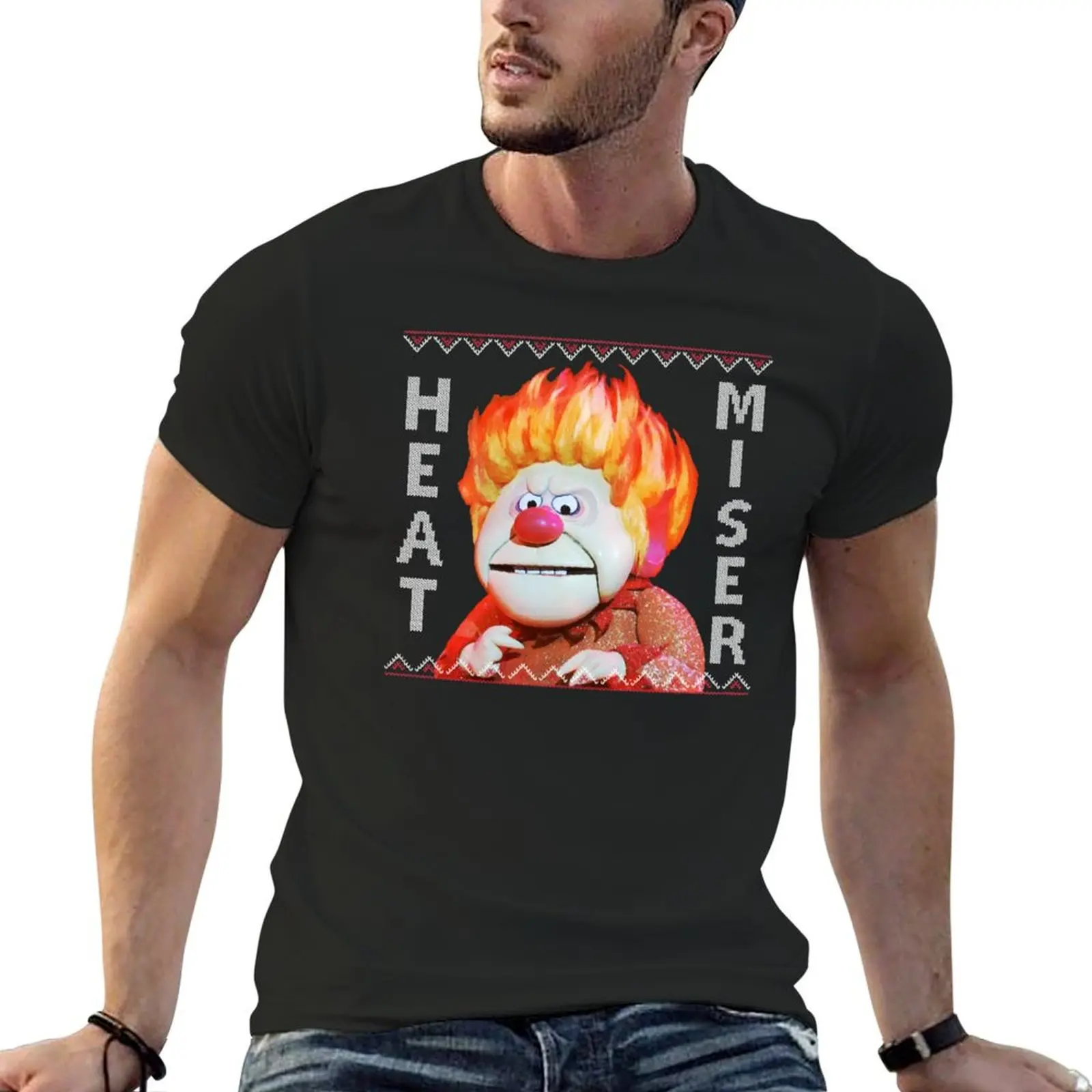 

Heat Miser Ugly Sweater T-Shirt animal prinfor boys sports fans outfits for men