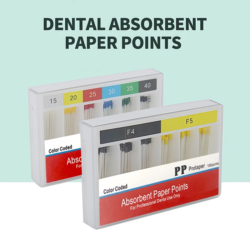 Dental Paper Points 02 04 06 Taper Absorbent Sental Materials Strong Absorption Pure Cotton Fiber paper