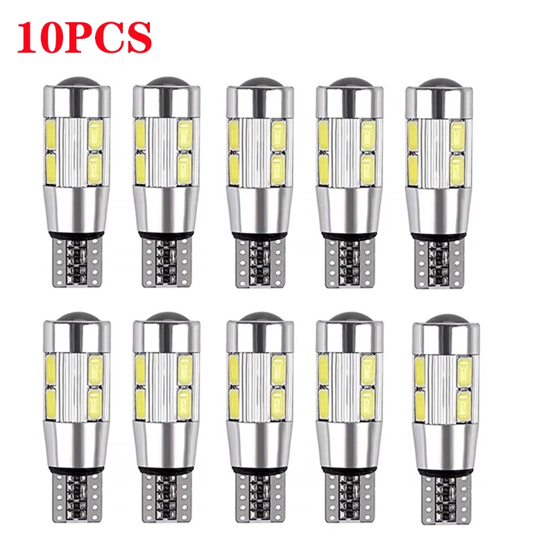 10x T10 10 Smd 5630 W5w 194 168 2825 10smd 5730 obiektyw Led projektora samochód światła obrysowe lampa obrysowa żarówka do światła postojowego Canbus