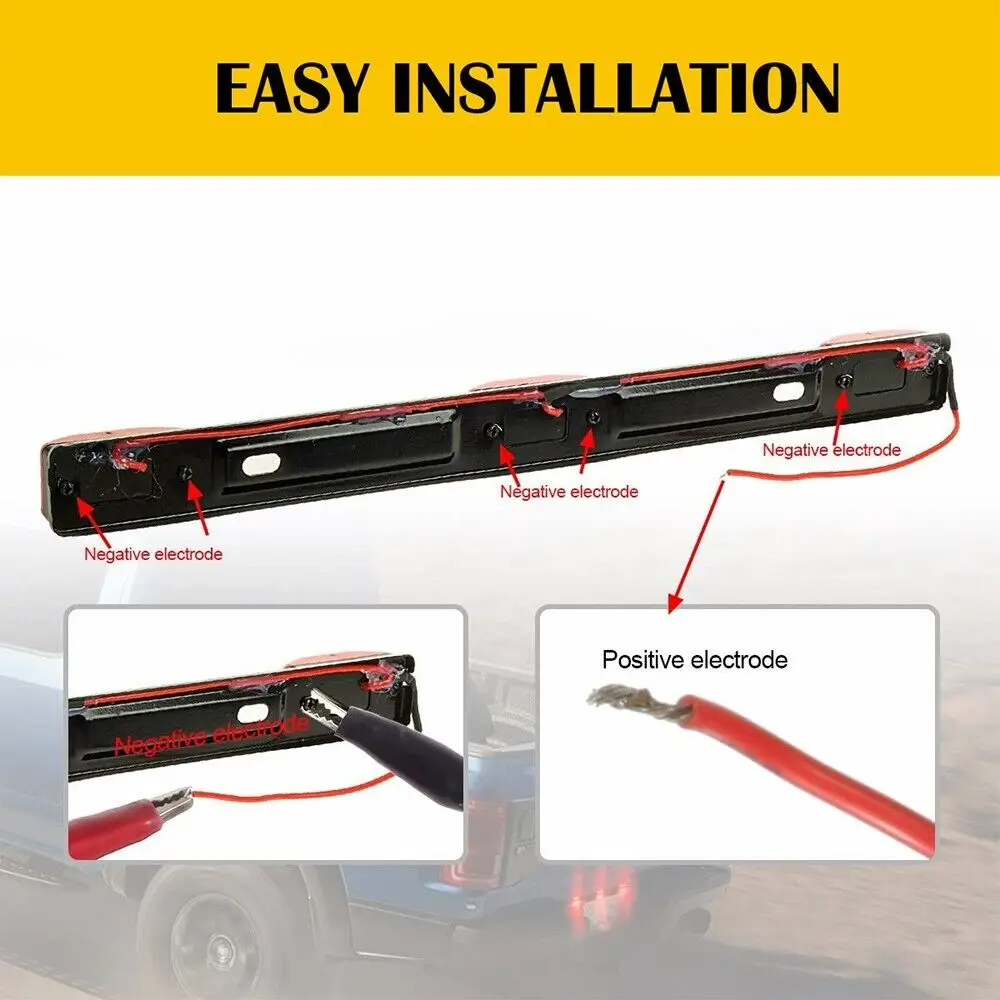 1Pcs Clearance LED Light Bar Rear Red 9 LED Marker Clearance Light Truck Trailer ID Bar Light Fit For 12V Cars Lorries Auto Part