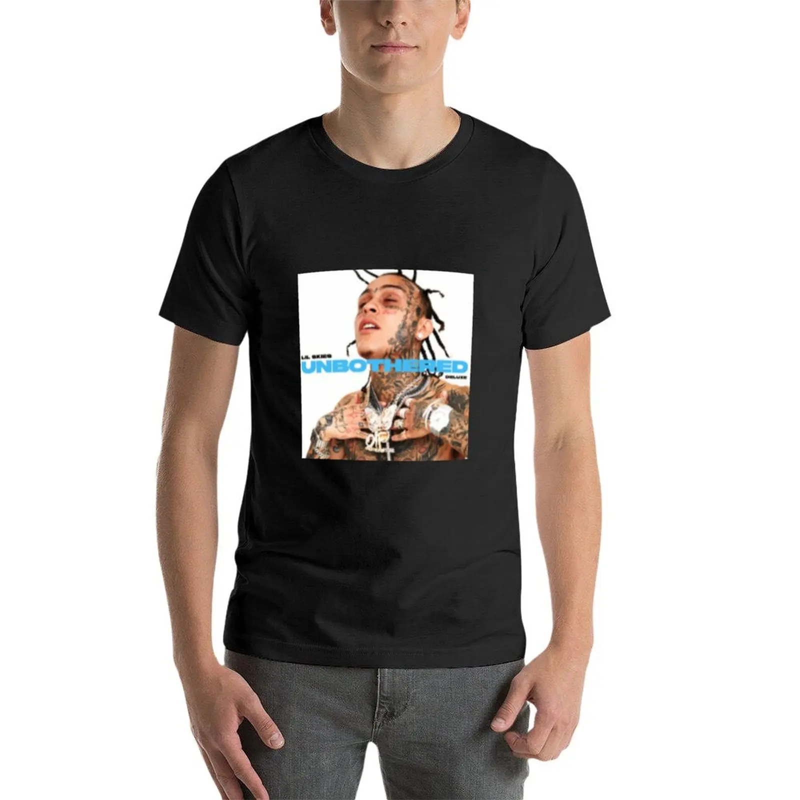 Camiseta de lil skies para hombres, blusa de talla grande, para niños blancos tops vintage, camisetas gráficas de anime