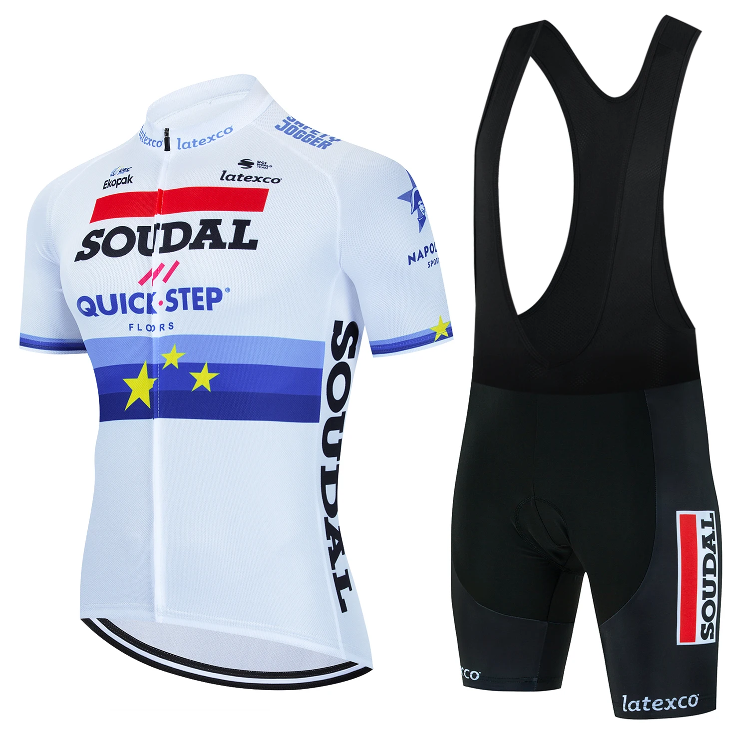 

Summer Men's Bike Jersey & Shorts Set Moisture Wicking Cycling Wear Outdoor Sports
