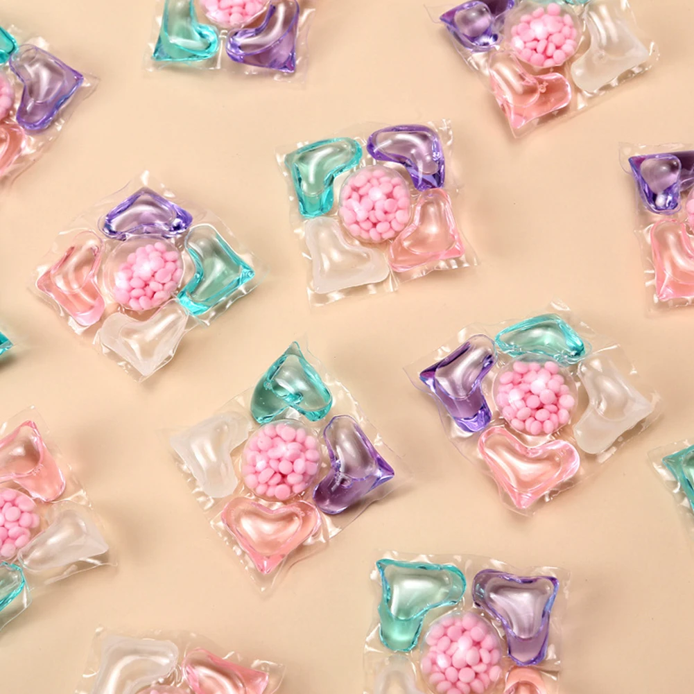 50 Uds 5 en 1 limpieza de ropa cápsulas de lavado detergente para ropa caja de jabón Aroma de lavandería cápsula líquida bola para dormitorio en casa