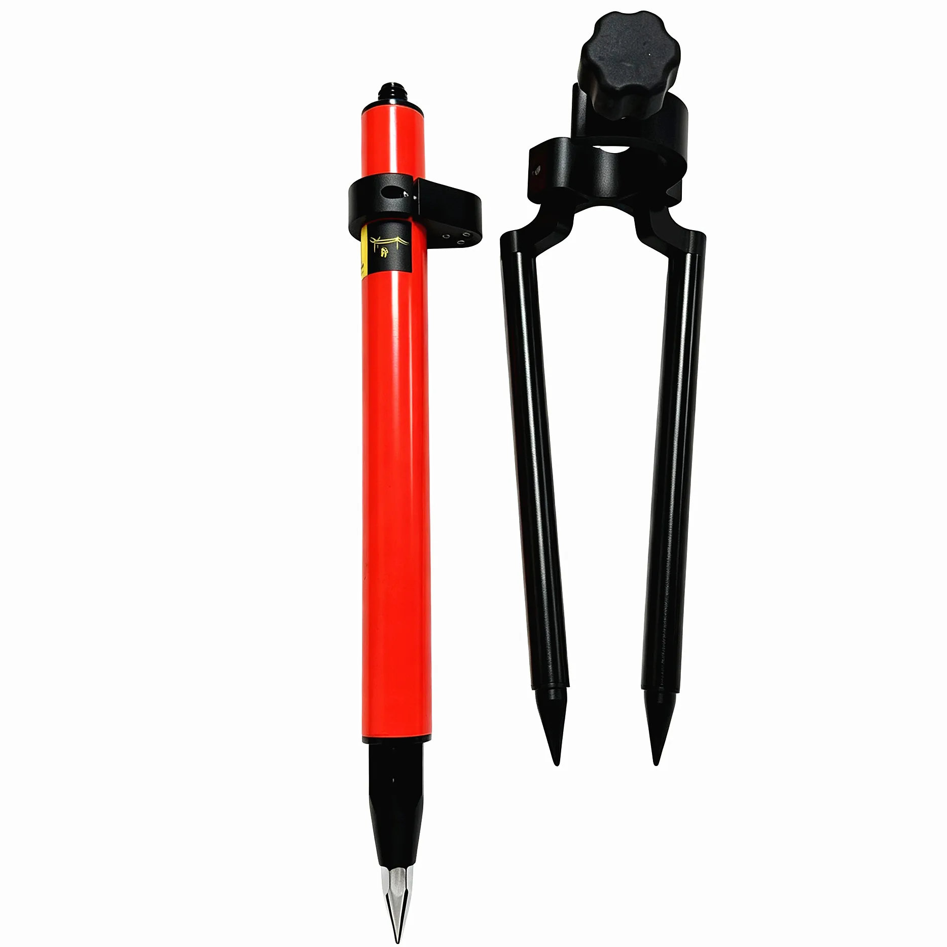 Mini pértiga prismática de 39 cm con bipod de 10 pulgadas de largo, de aluminio, para estaciones totales Trimble, GPS y instrumentos de topografía Seco