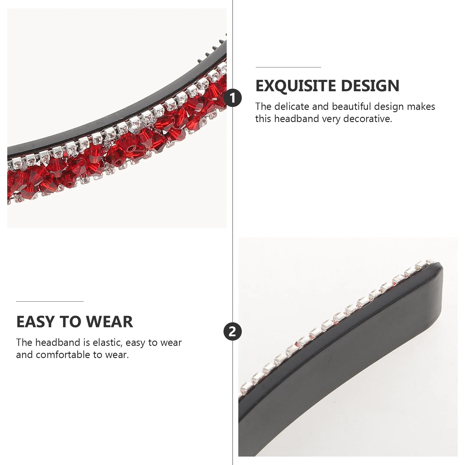 

Shiny Rhinestone Headband Women's Elegant Hair Accessories Sparkling Headband for Wedding Party Prom Evening Events Special