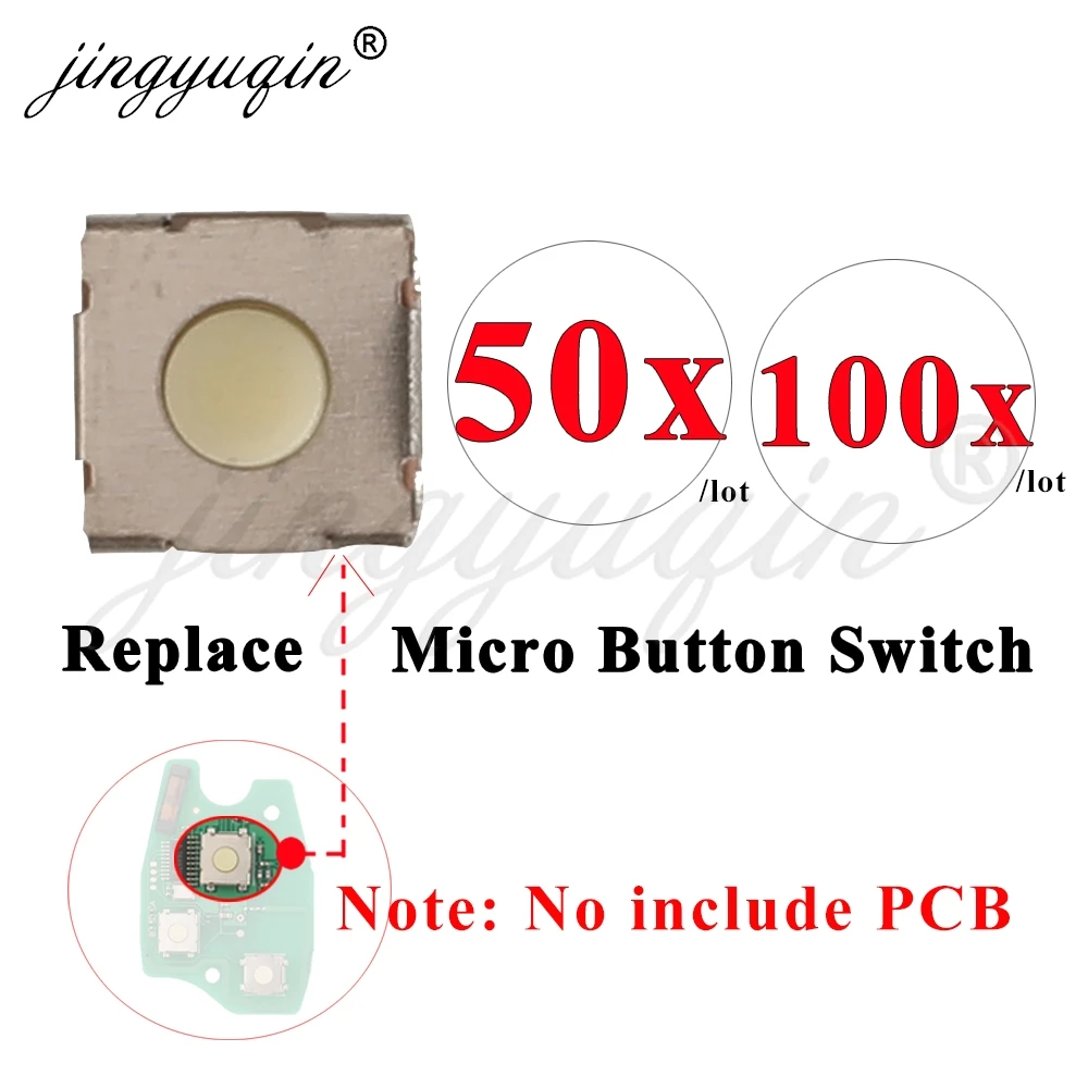 50/100 piezas de interruptores táctiles de microbotón para llave de coche Renault Espace Laguna Duster Logan Dacia Sandero Clio Kangoo