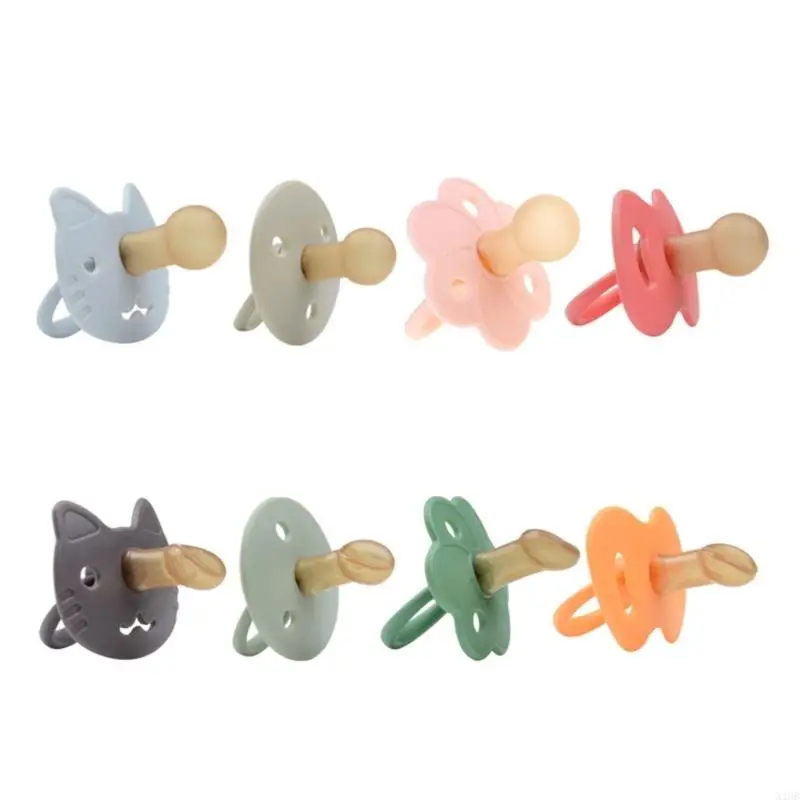 Baby Silicone Pacifier Flower Apple Dummy Pacifiers Bibs Pacifier for Newborn Infant Baby Girls Boys Comfort