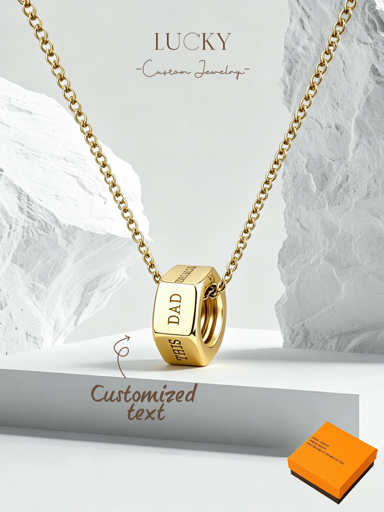 Name Necklace Custom - 1 DIY personalisierte Damen-Namenskette, Länge 45