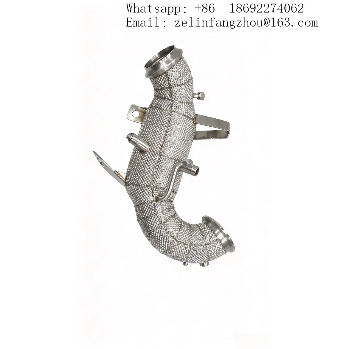 High Flow SS304 Catalytic Downpipe Heat Shield for Lotus Emira 2.0T 2021+ Euro 6 Stainless Steel Performance Header Pro