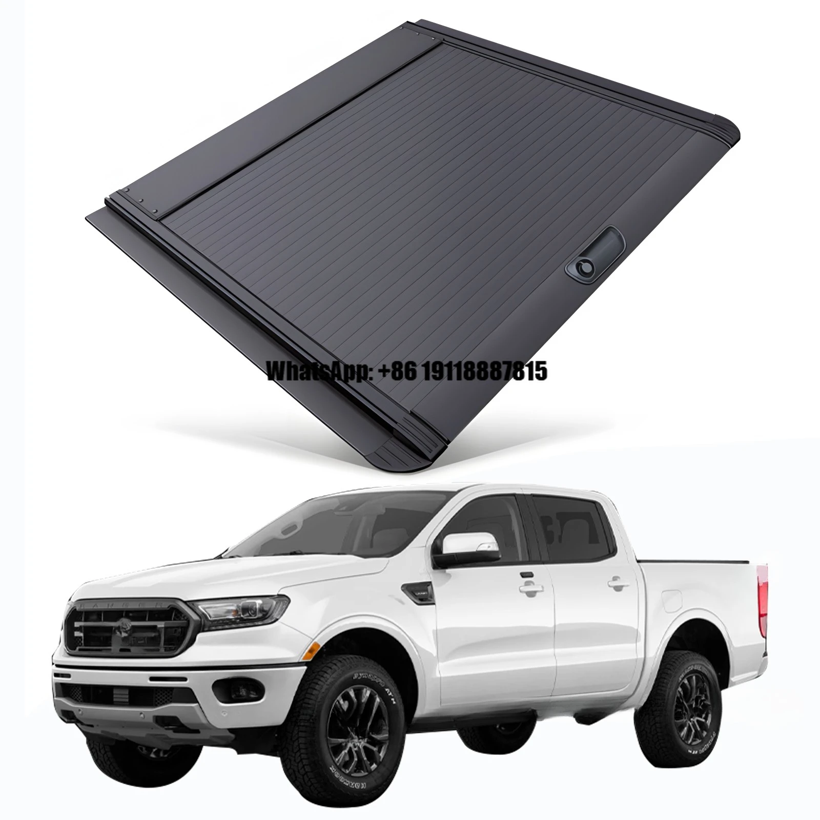 

Hard Aluminium Retractable Roller Lid Roll up Tonneau Cover Waterproof Trunk Rear for FORD Ranger Raptor 2018